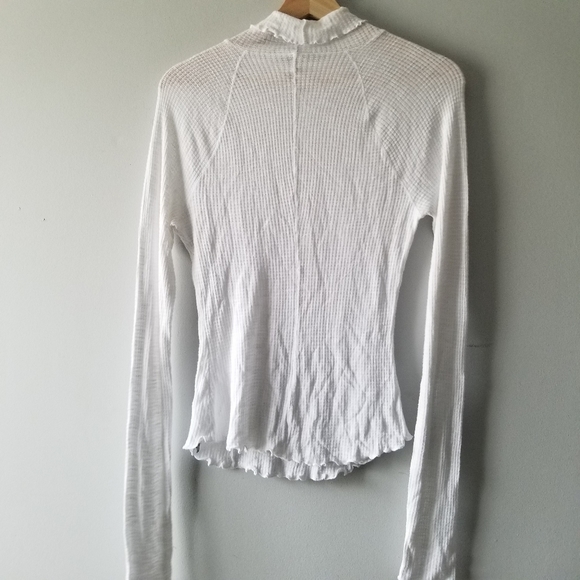 Free People Make It Easy Thermal Waffle Knit Top Small - Picture 10 of 10